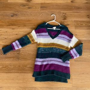 Long colorful sweater